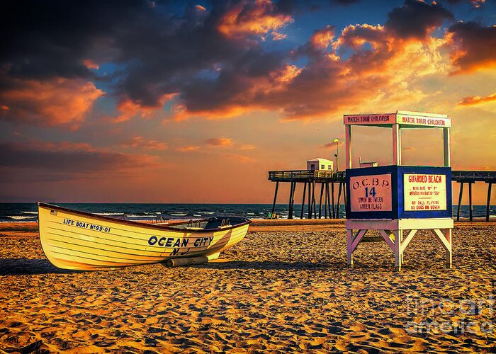 New Jersey Greeting Card featuring the photograph OC Sunset by Nick Zelinsky Jr