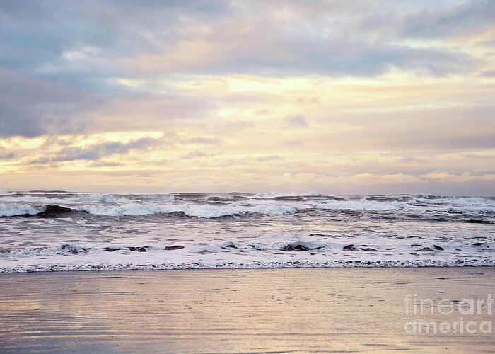 Beach Greeting Card featuring the photograph Ocean Sunset by Sylvia Cook
