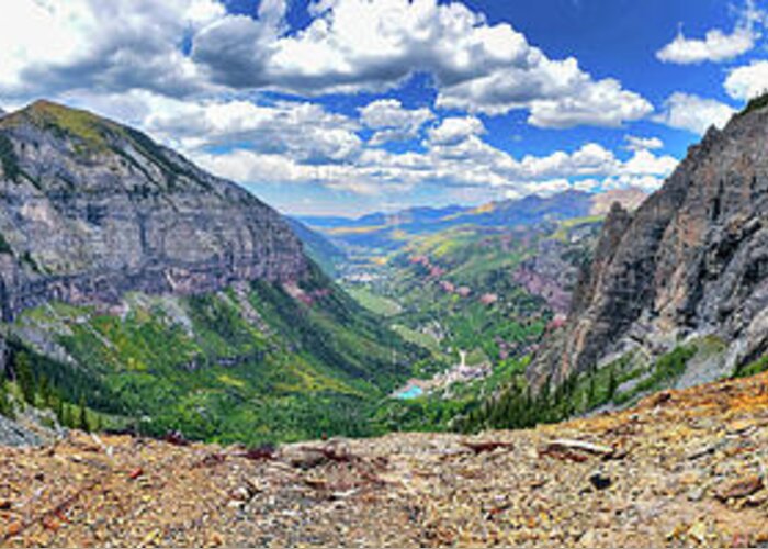 Telluride Greeting Card featuring the photograph October 2020 Telluride from Black Bear by Alain Zarinelli