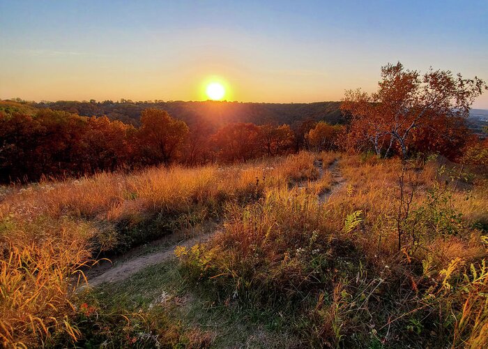 Winona Greeting Card featuring the photograph October Sunset by Susie Loechler