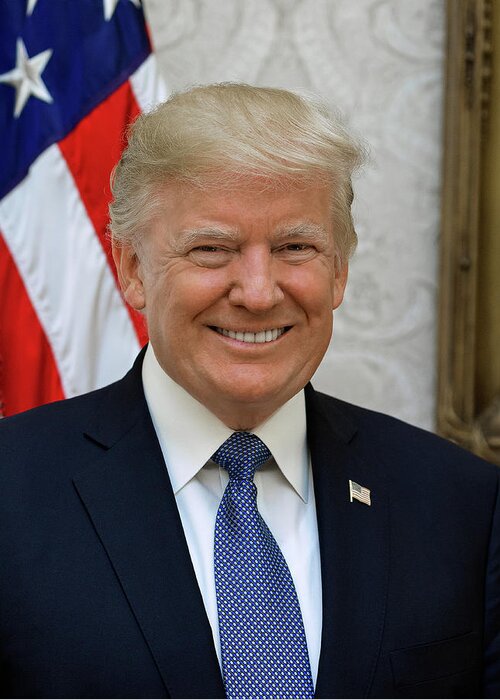 White House Greeting Card featuring the painting Official portrait of President Donald Trump by Official White House Photo