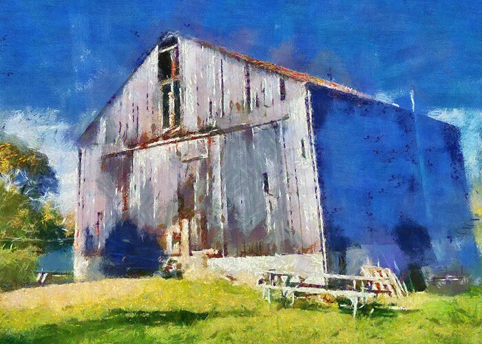 Barn Greeting Card featuring the mixed media Old Barn by Christopher Reed