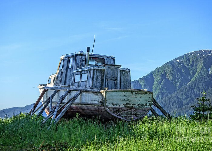 Alaska Greeting Card featuring the photograph Old Fishing Boat by Robert Bales