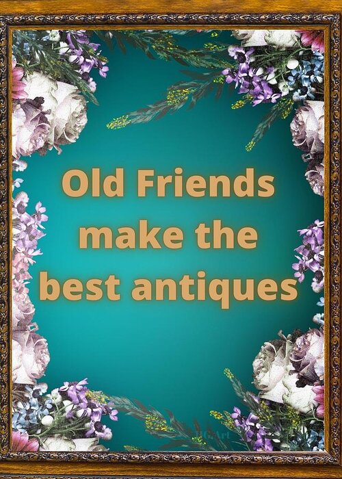 Digital Wall Art Greeting Card featuring the digital art Old Friends by Hank Gray