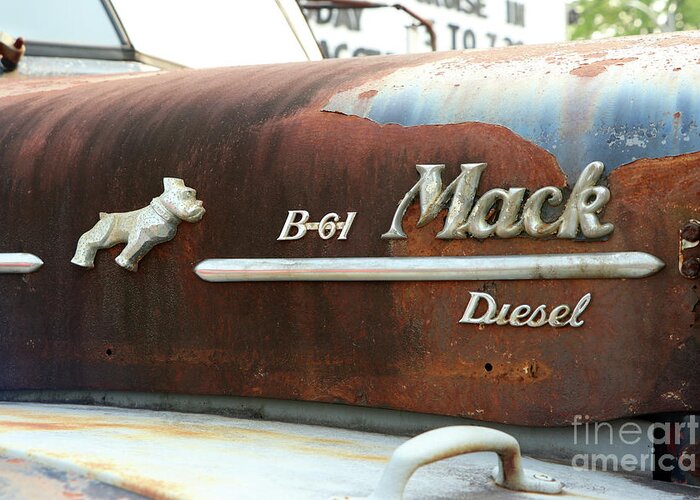 Mack Truck Greeting Card featuring the photograph Old Mack Truck  8353 by Jack Schultz