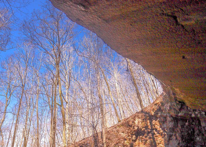 James H. Sloppy Floyd State Park Greeting Card featuring the photograph Old Marble Mine Ceiling by Ed Williams