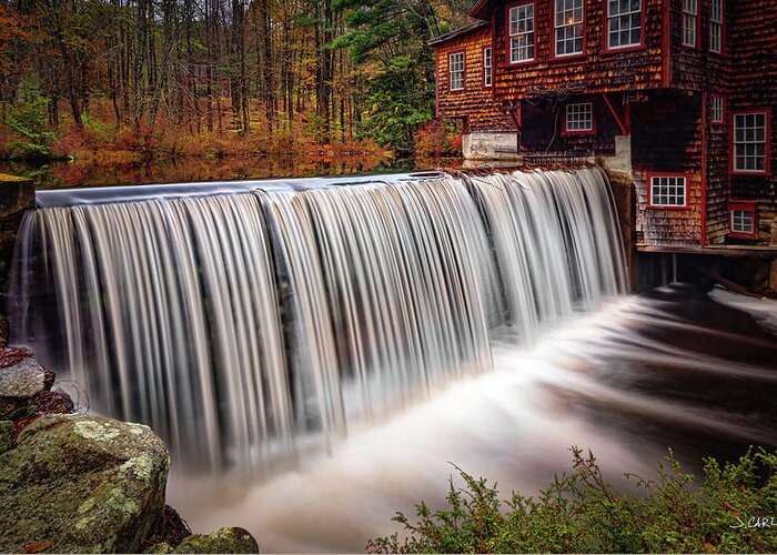 Landscape Greeting Card featuring the photograph Old Mill Falls by Jim Carlen