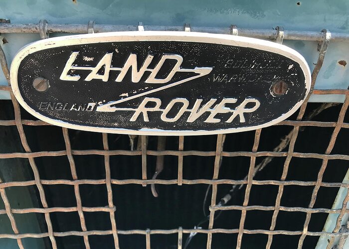 Land Rover Greeting Card featuring the photograph Old Series Land Rover grill by David Drew