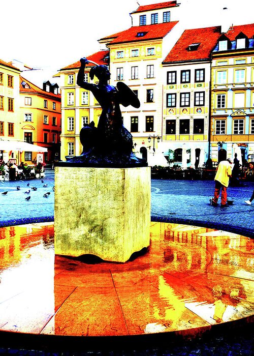Siren Greeting Card featuring the photograph Old Town Square In Warsaw, Poland 6 by John Siest