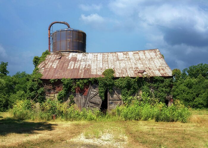 Barn Greeting Card featuring the photograph Old Weathered Barn - Parke County, Indiana by Susan Rissi Tregoning