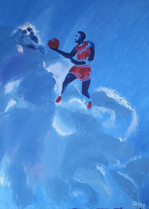 Michael Jordan Greeting Card featuring the painting Omaggio a Michael Jordan by Enrico Garff