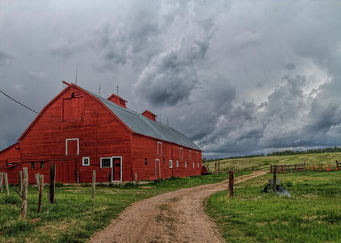 Barn Greeting Card featuring the photograph One Last Look by Alana Thrower
