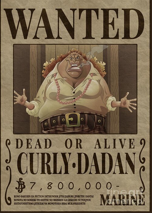 One Piece Cavendish Bounty Hakuba Wanted Poster Acrylic Print by Anime One  Piece - Pixels, affiche one piece wanted