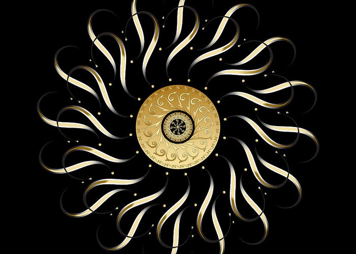 Mandala Greeting Card featuring the digital art Ornativo Vero Circulus No 4206 by Alan Bennington