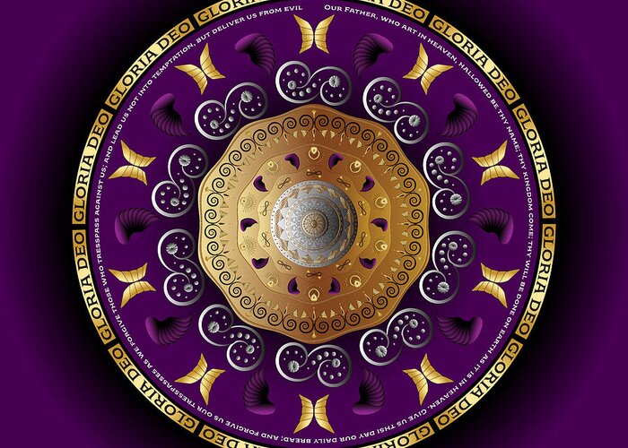 Mandala Graphic Design Greeting Card featuring the digital art Ornativo Vero Circulus No 4240 by Alan Bennington