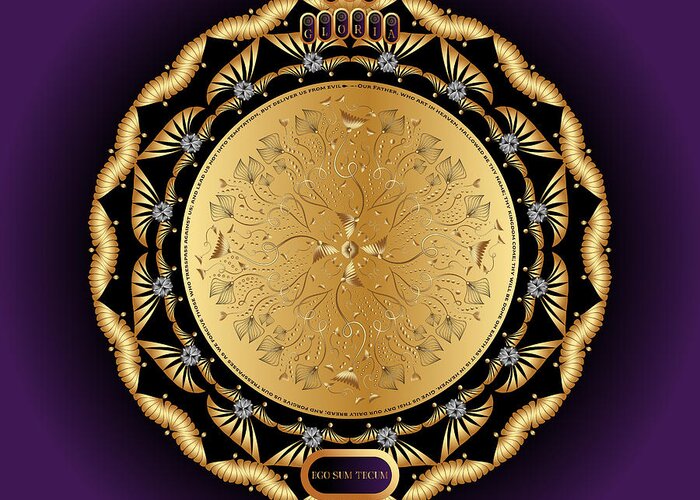 Mandala Graphic Design Greeting Card featuring the digital art Ornativo Vero Circulus No 4247 by Alan Bennington