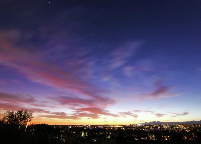 Sky Greeting Card featuring the photograph Oro Valley twilight by Jason Judd