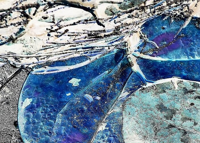 Surreal-nature-photos Greeting Card featuring the digital art Blue Sea Grape 1 by John Hintz