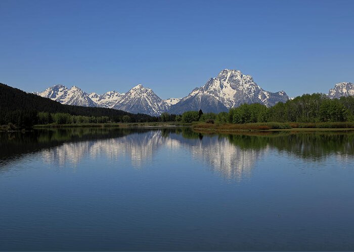 Oxbow Bend Greeting Card featuring the photograph Grand Teton - Oxbow Bend - Snake River 2 by Richard Krebs