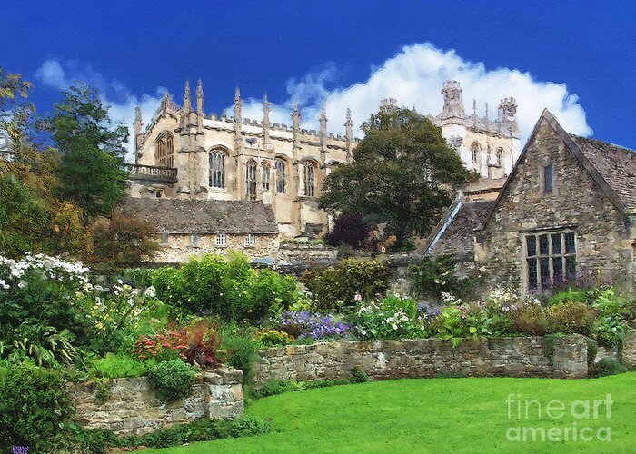 Oxford University Greeting Card featuring the photograph Oxford University Christ Church Memorial Garden by Brian Watt