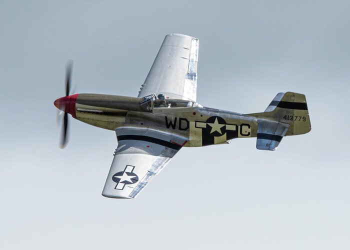 P-51 Mustang Greeting Card featuring the photograph P-51 Mustang by Airpower Art