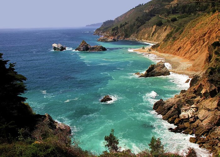 Big Sur Greeting Card featuring the photograph Pacific Coast Blues by Donna Kennedy