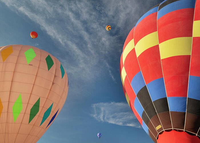Hot Air Balloons Greeting Card featuring the photograph Pagosa Springs Balloon Fest-1 by Mark Langford