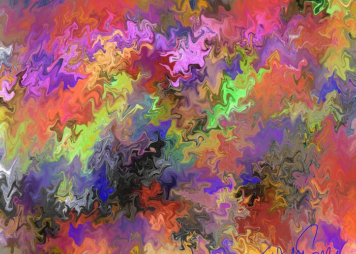 Swirl Greeting Card featuring the digital art Painted Magic by Susan Fielder