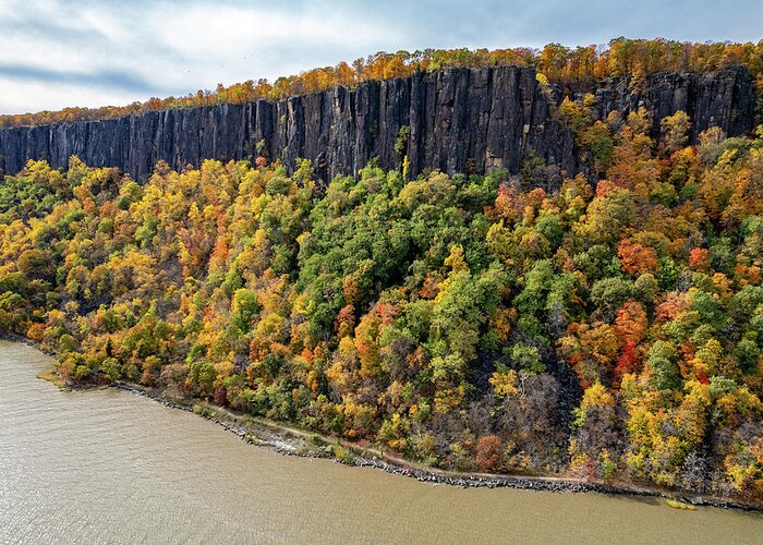 Autumn Greeting Card featuring the photograph Palisade Cliffs in Autumn 2 by Kevin Suttlehan
