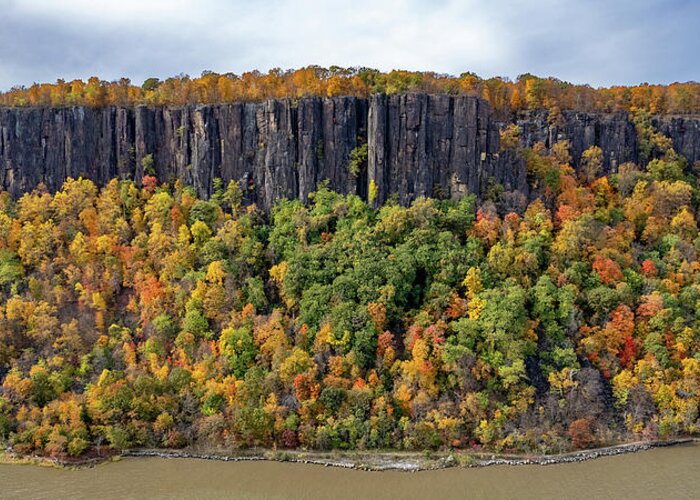 Autumn Greeting Card featuring the photograph Palisade Cliffs in Autumn 3 by Kevin Suttlehan