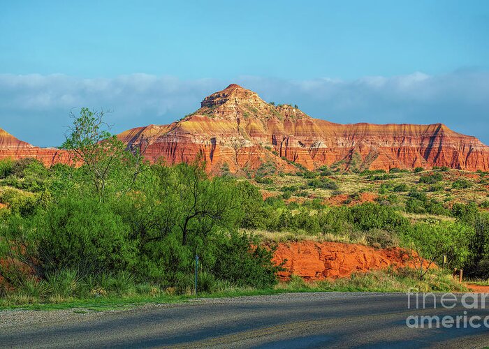 Sunrise Greeting Card featuring the photograph Palo Duro Canyon Sunrise by Diana Mary Sharpton