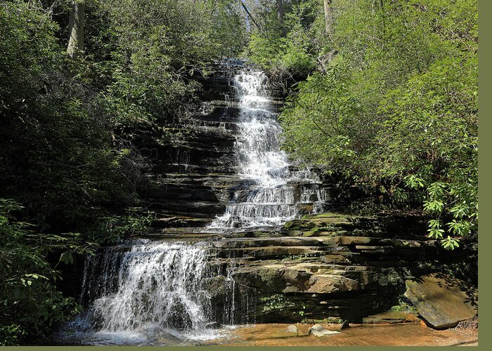 Waterfall Greeting Card featuring the photograph Panther Falls - Georgia by Richard Krebs
