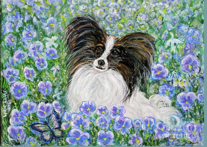 Impressionism Greeting Card featuring the painting Papillon Fantasy by Lyric Lucas