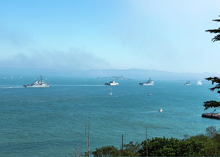 Ships Greeting Card featuring the photograph Parade of Ships 2022 San Francisc by Bonnie Follett