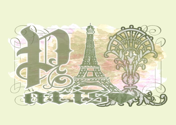 Paris Green Greeting Card featuring the digital art Paris Green War Memorial Day by Delynn Addams