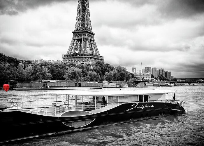 Paris Greeting Card featuring the photograph Paris sur Seine Collection - Love by Philippe HUGONNARD