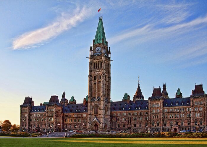 Parliament Building Greeting Card featuring the photograph Parliament building Ottawa by Tatiana Travelways
