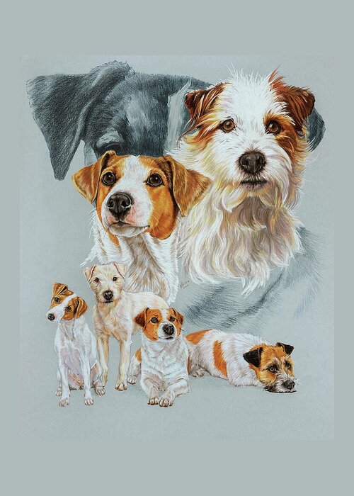 Terrier Group Greeting Card featuring the mixed media Parsons Jack Russell Revamp by Barbara Keith