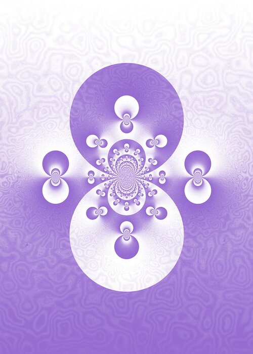 Purple Greeting Card featuring the digital art Passionate Shadows by Designs By L
