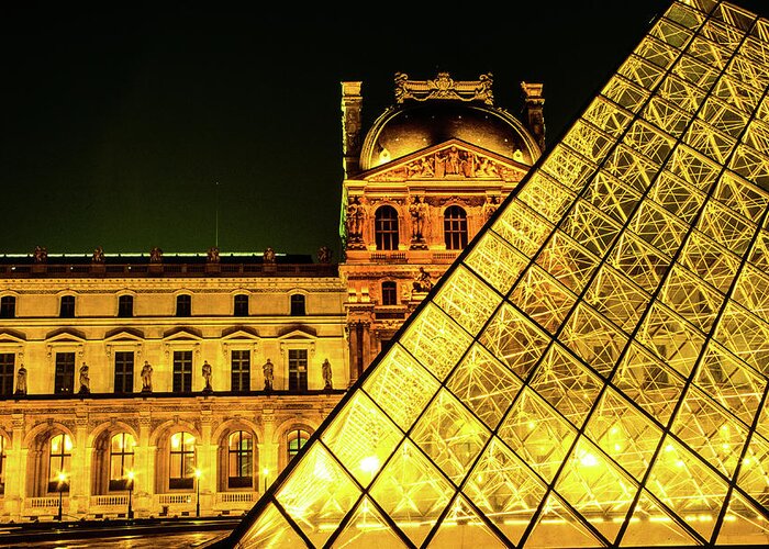 Louvre Greeting Card featuring the photograph Past And Present - Louvre Museum, Paris, France by Earth And Spirit