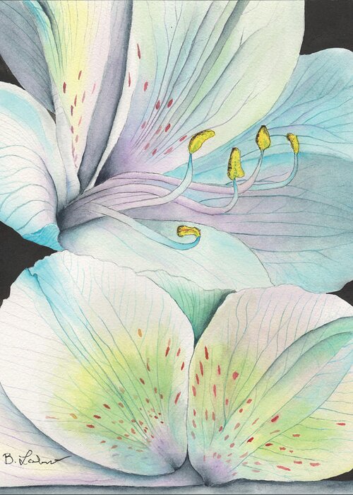 Pastel Floral Greeting Card featuring the painting Pastel Beauty by Bob Labno