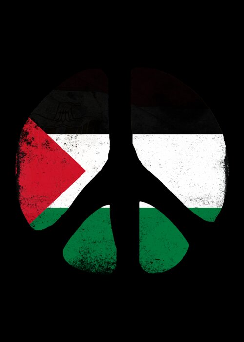 Palestine Greeting Card featuring the digital art Peace For Palestine by Flippin Sweet Gear