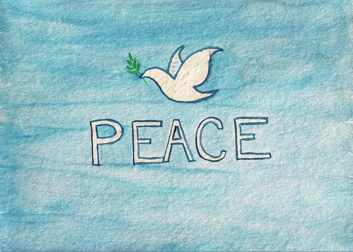 Christmas Greeting Card featuring the painting Peace by Jean Haynes