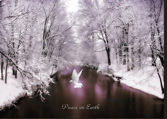 Nature Greeting Card featuring the photograph Peace on Earth with text by Jessica Jenney