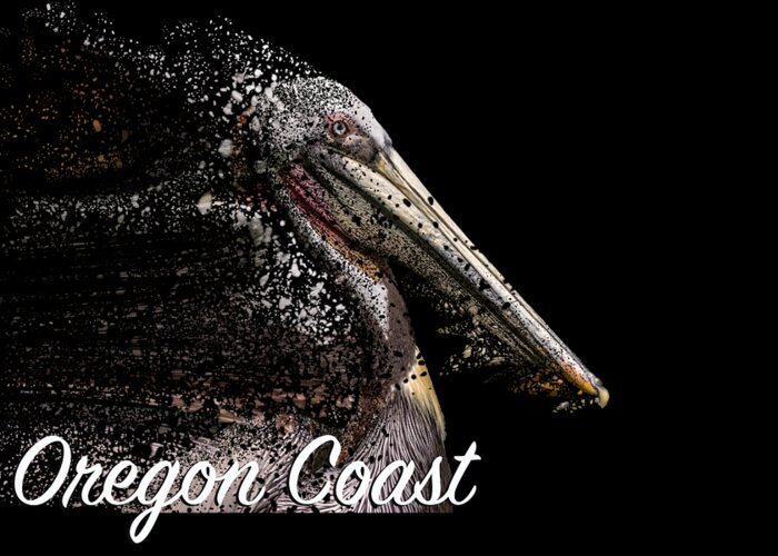  Greeting Card featuring the digital art Pelican Coast by Bill Posner