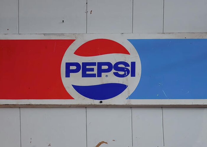 Pepsi Sign Wood Greeting Card featuring the photograph Pepsi Sign wood by Flees Photos