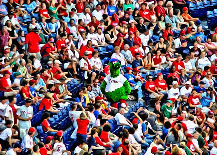 Alicegipsonphotographs Greeting Card featuring the photograph Phanatic In The Crowd by Alice Gipson