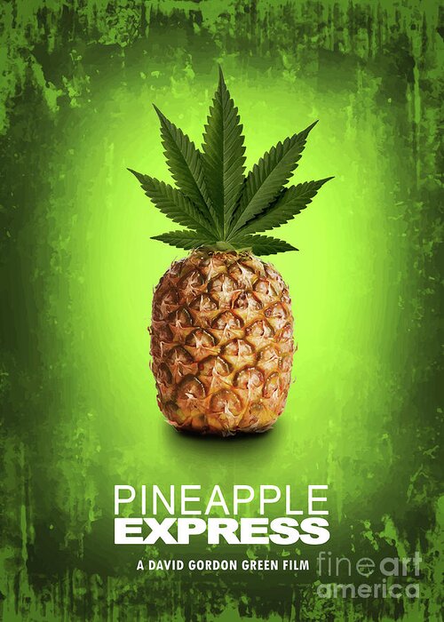 Movie Poster Greeting Card featuring the digital art Pineapple Express by Bo Kev