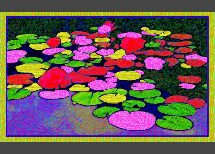 Lily Pads Greeting Card featuring the digital art Pond Life by Rod Whyte