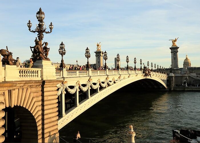 Pont Alexandre Iii Greeting Card featuring the photograph Pont Alexandre III by Mingming Jiang